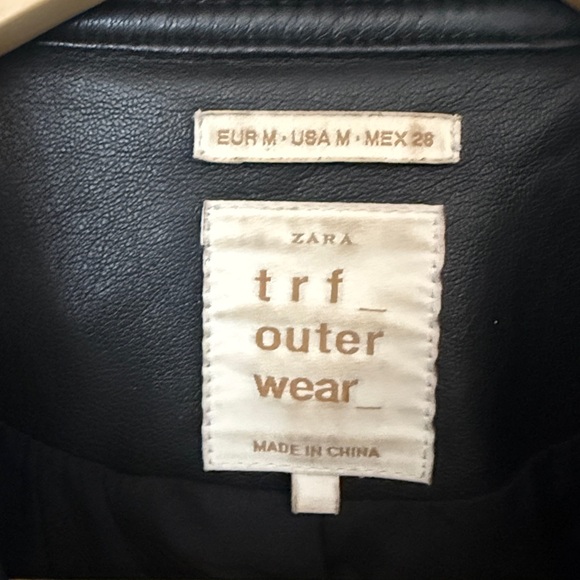 Zara Faux Leather Motorcycle Jacket - Picture 3 of 5